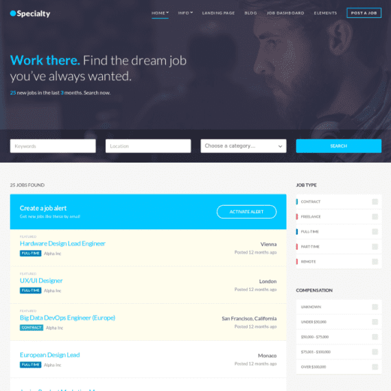 CSS Igniter Specialty Job Board WordPress Theme 破解版下载
