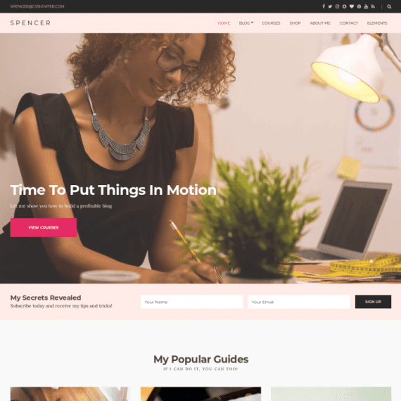 CSS Igniter Spencer Business / blog WordPress Theme 破解版下载