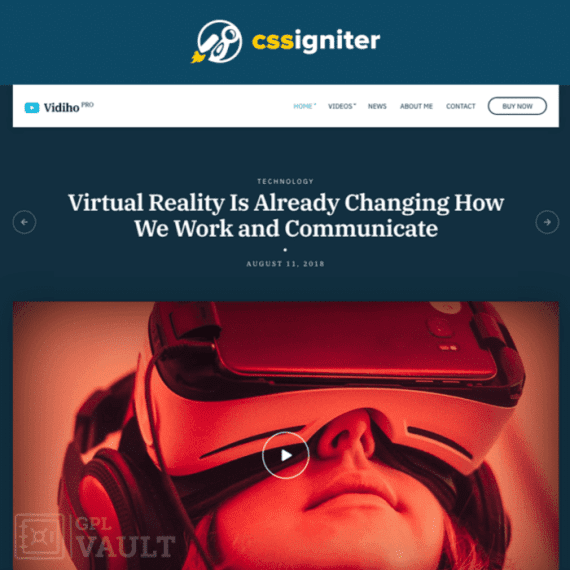 CSS Igniter Vidiho Pro Theme 破解版下载