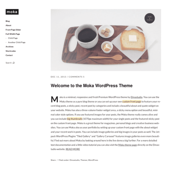 ElmaStudio Moka WordPress Theme 破解版下载