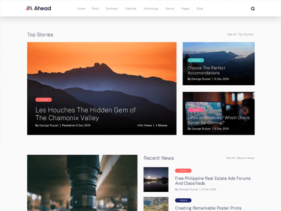 MyThemeShop Ahead WordPress Theme 破解版下载