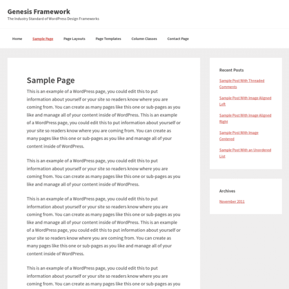 StudioPress Genesis Sample WordPress Theme 破解版下载