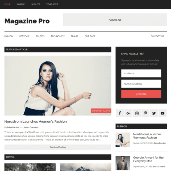 StudioPress Magazine Pro Genesis WordPress Theme 破解版下载