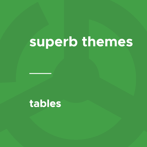 Superb Tables (plugin) 破解版下载
