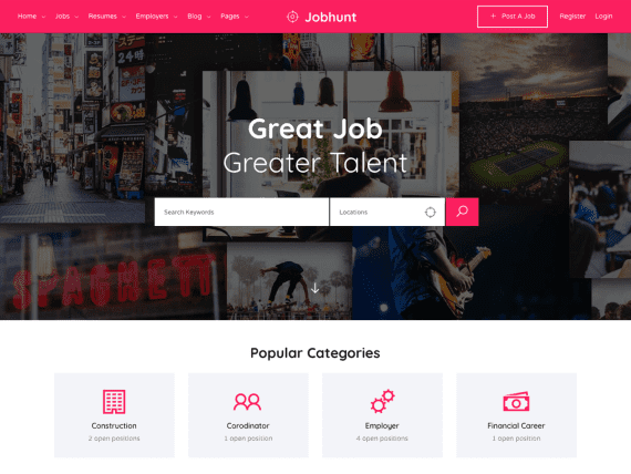 Jobhunt – Job Board WP Theme for WP Job Manager 破解版下载