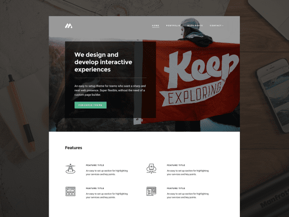 Meth – A Minimal One Page Portfolio Theme 破解版下载