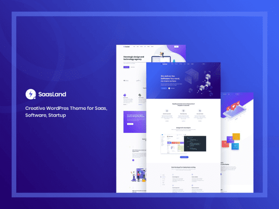 Saasland – SaaS Creative WordPress Theme 破解版下载
