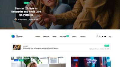 Saxon – Viral Content Blog Magazine Theme 破解版下载