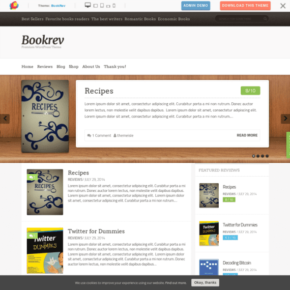ThemeIsle BookRev WordPress Theme 破解版下载