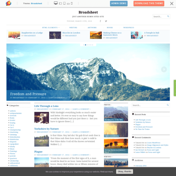 ThemeIsle Broadsheet WordPress Theme 破解版下载