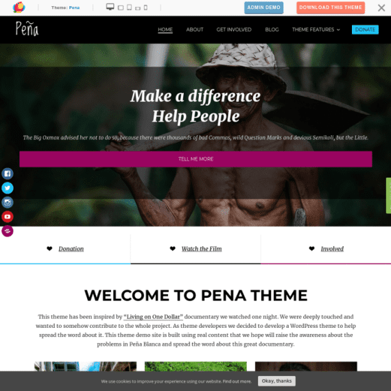 ThemeIsle Pena WordPress Theme 破解版下载