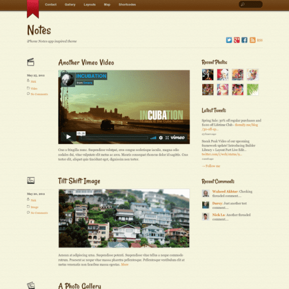 Themify Notes WordPress Theme 破解版下载