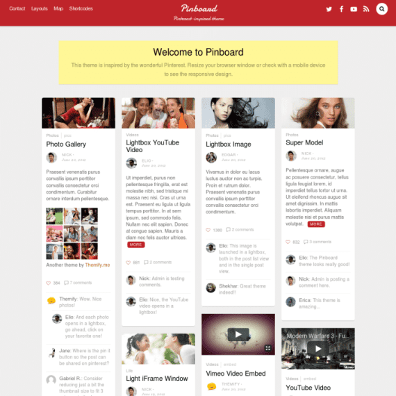 Themify Pinboard WordPress Theme 破解版下载