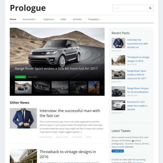 WPZoom Prologue WordPress Theme 破解版下载