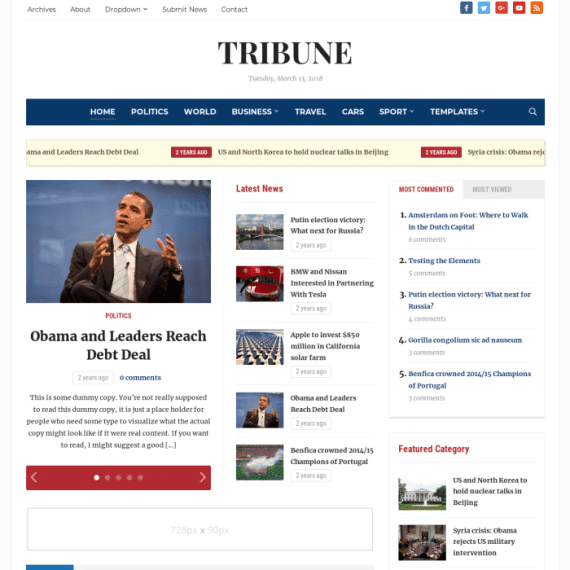 WPZoom Tribune WordPress Theme 破解版下载