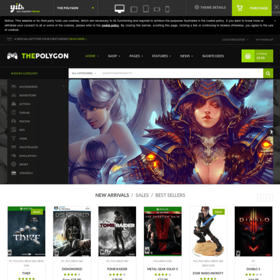 YITH The Polygon WordPress Theme 破解版下载