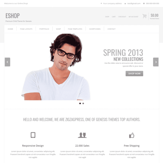 ZigZagPress Eshop Genesis Child WordPress Theme 破解版下载