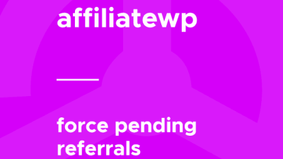 AffiliateWP – Force Pending Referrals破解版下载