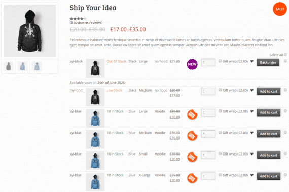 WooCommerce – Variations to Table Grid破解版下载