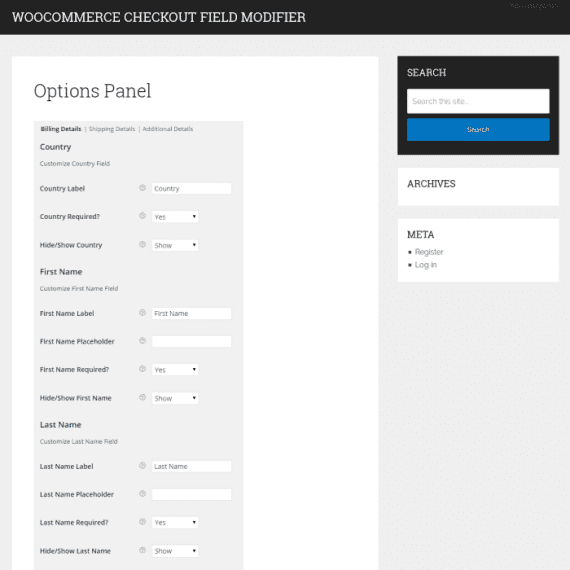 MyThemeShop WooCommerce Checkout Field Modifier破解版下载