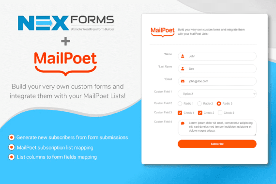 NEX-Forms – MailPoet破解版下载