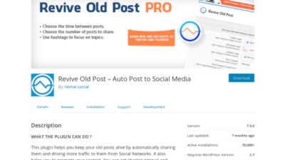 ThemeIsle Revive Old Post Pro Add-On破解版下载