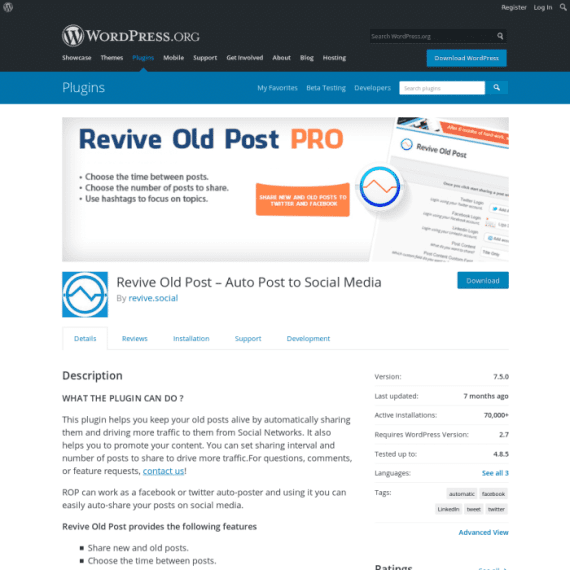ThemeIsle Revive Old Post Pro Add-On破解版下载