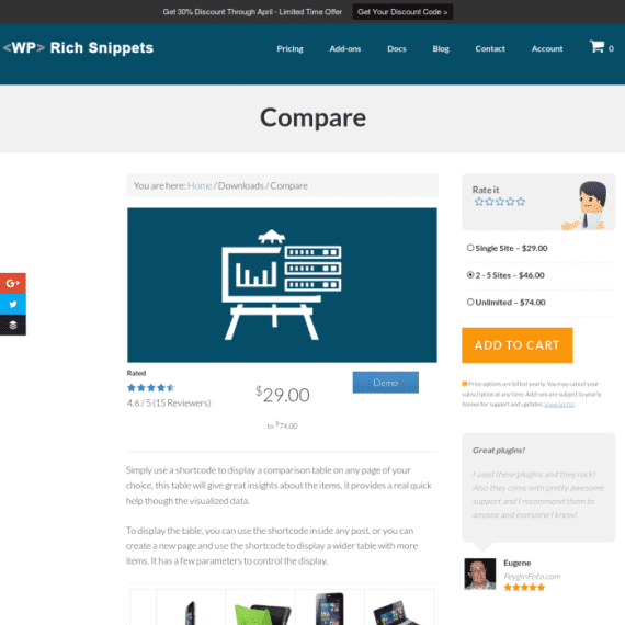 WP Rich Snippets Compare Addon破解版下载