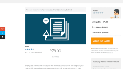 WP Rich Snippets Frontend Entry Submit Addon破解版下载
