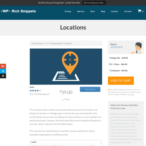 WP Rich Snippets Locations Addon破解版下载