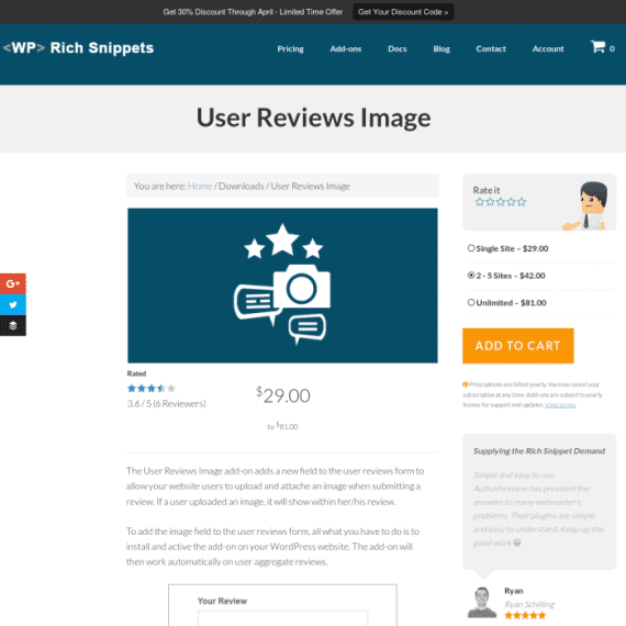 WP Rich Snippets User Reviews Image Addon破解版下载