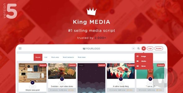 v5.2 – King Media – Viral Video Magazine News Script Free Download