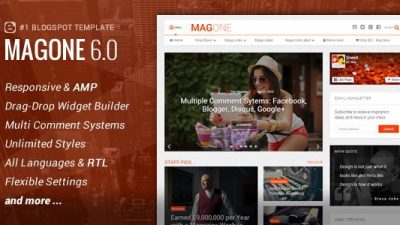 MagOne – Responsive News & Magazines Blogger Template v.6.9.55