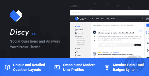 Discy v4.9.0 – Social Questions and Answers WordPress Theme
