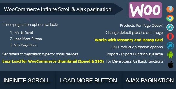WooCommerce 无限滚动和 Ajax 分页无效免费下载