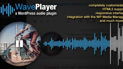 WavePlayer v3.1.8 WordPress Audio Player with Waveform and Playlist
