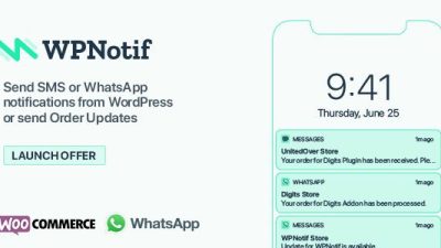 WPNotif - WordPress 短信和 WhatsApp 通知 GPL 下载