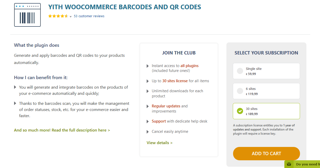 YITH WooCommerce Barcodes And QR Codes Premium破解版
