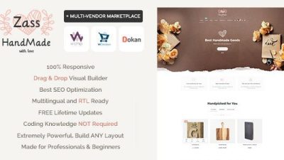 Zass v.3.9.8 – WooCommerce Theme for Handmade Artists and Artisans