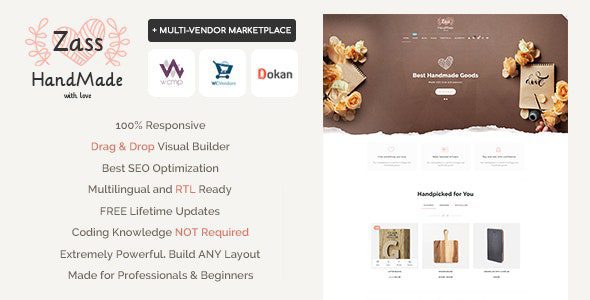 Zass v.3.9.8 – WooCommerce Theme for Handmade Artists and Artisans