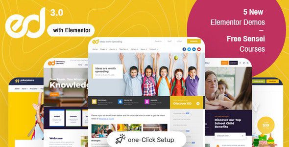 Ed School Education WordPress Theme v3.12.0