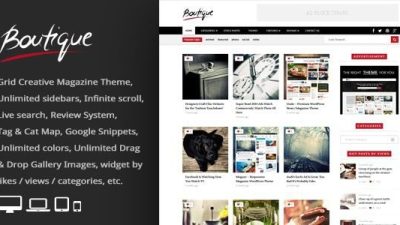 Boutique Grid = Creative Magazine WordPress Theme v3.5