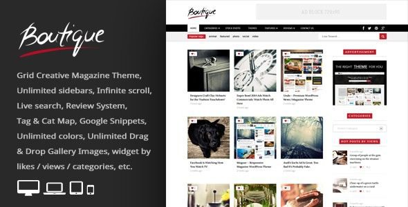 Boutique Grid = Creative Magazine WordPress Theme v3.5