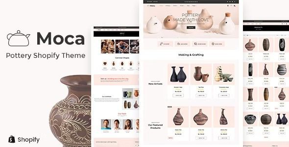 Moca Nulled 陶瓷花盆，手工艺术家 Shopify 主题免费下载