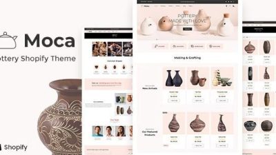 Moca Nulled 陶瓷花盆，手工艺术家 Shopify 主题免费下载