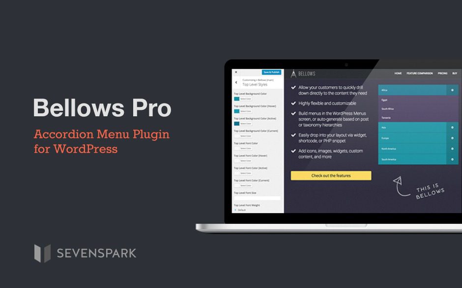 Bellows Pro WP Accordion Menu from the makers of UberMenu (Seven Spark) v1.3