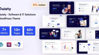 Quiety Nulled 软件和 IT 解决方案 WordPress 主题免费下载