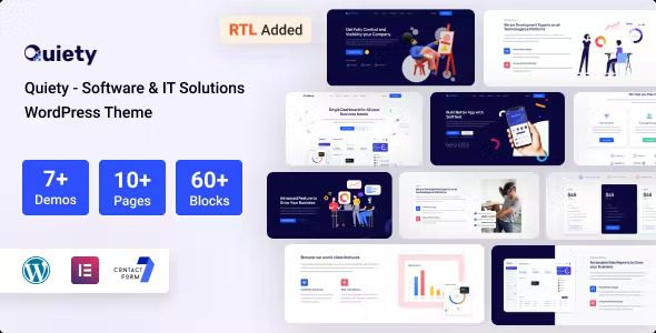 Quiety Nulled 软件和 IT 解决方案 WordPress 主题免费下载