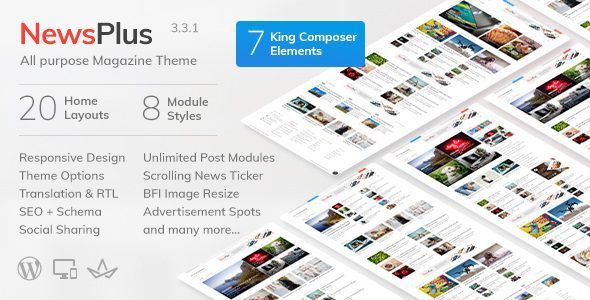 NewsPlus v4.0.3 – News and Magazine WordPress theme