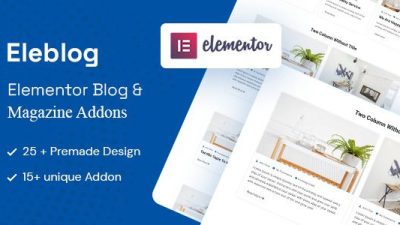 Eleblog Nulled Elementor 杂志和博客插件免费下载